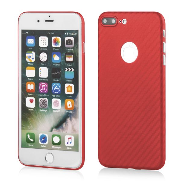 Schutzhülle "PC Carbonoptik" für iPhone 7/8 Plus rot
